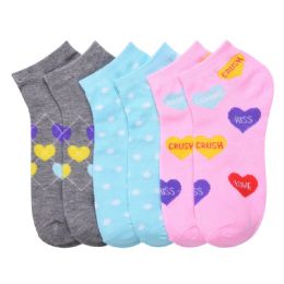 216 Units of Mamia Spandex Socks (crush) Size 4-6 - Womens Ankle Sock