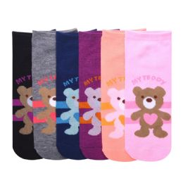432 Bulk Mamia Spandex Socks (teddy) Size 6-8