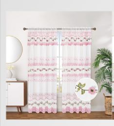 12 Bulk Curtain Panel Grommet Color Pink