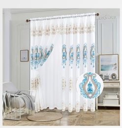 12 Bulk Curtain Panel Rodpocket Color Blue