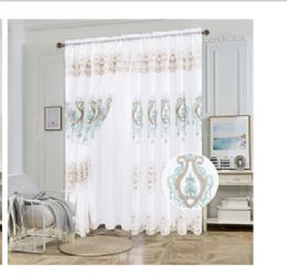12 Pieces Curtain Panel Rodpocket Color Gray - Window Curtains