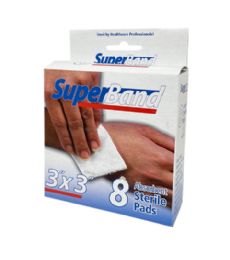 72 Units of 8 Piece 3x3 Absorbent Sterile Pads - Bandages and Support Wraps