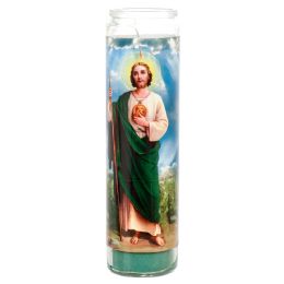 48 Bulk Green San Judas Tadeo Religious Candle
