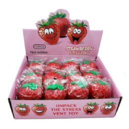 24 Wholesale Squishy Strawberry
