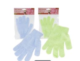 72 Pieces Exfoliating Bath Gloves In Assorted Colors - Loofahs & Scrubbers