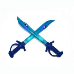 24 Pieces 15 Inch Flashing Shark Sword - Toys & Games