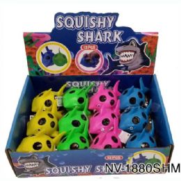 48 Bulk Squishy Beaded Shark