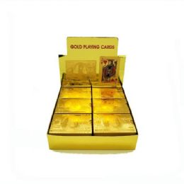 12 Pieces Metallic Gold Playing Cards - Card Games