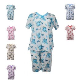 24 of Women Pajama Set Assorted Colors Size Assorted