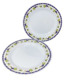 72 Pieces 10 Inch Melamine Plate Deep Grape - Plastic Bowls and Plates