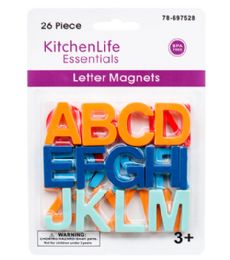 24 Pieces Magnetic Alphabet Assorted Color - Refrigerator Magnets