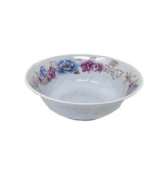 60 Pieces 7 Inch Bowl Melamine Purple Flower - Plastic Bowls and Plates