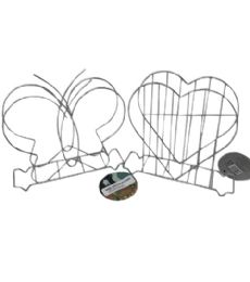 72 Wholesale Wire Napkin Holder Butterfly And Heart