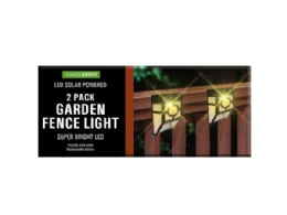 6 Wholesale 2 Pack Led Solar Powered Garden Fence Lights