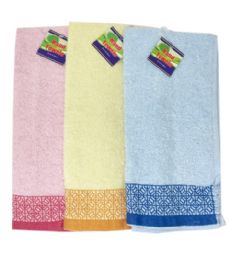 72 Units of Hand Towel With Design Assorted Color - Kitchen Towels