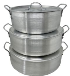 3 Piece Aluminum Low Pots - Pots & Pans