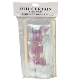 120 Bulk Tansparent 3x8 Inch Metallic Foil Curtain