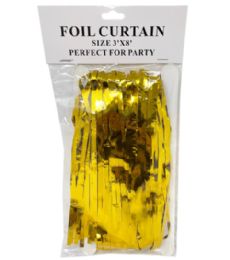 120 Bulk Gold 3x8 Inch Metallic Foil Curtain