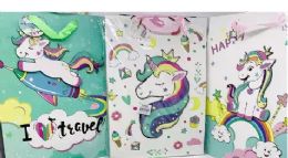 120 Pieces Large Sleeping Unicorn Assorted Paper Gift Bags - Gift Bags Everyday