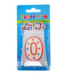 96 Pieces Number 0 Candle With Birthday Decoration - Birthday Candles