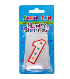 96 Pieces Number 1 Candle With Birthday Decoration - Birthday Candles