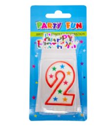 96 Bulk Number 2 Candle With Birthday Decoration