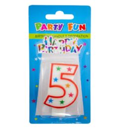 96 Bulk Number 5 Candle With Birthday Decoration