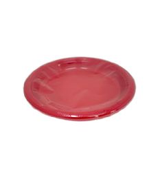 72 Bulk 8 Piece 9 Inch Red Plate Plastic
