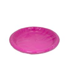 72 Pieces 8 Piece 9 Inch Pink Plate Plastic - Party Paper Goods