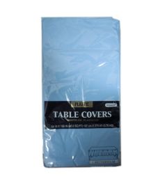 72 Pieces Light Blue Table Cover Heavy 54x108 - Table Cloth