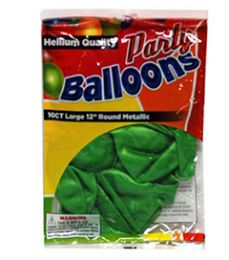 96 Wholesale 10 Piece Green Pearlized Balloons