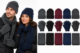 Yacht & Smith Unisex Assorted Colored Winter Hat, Scarf & Glove Set