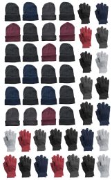 36 Sets Yacht & Smith Unisex Assorted Colored Winter Hat & Glove Set - Winter Sets Scarves , Hats & Gloves