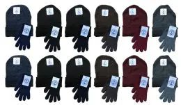 60 Sets Yacht & Smith Unisex 2 Piece Hat And Gloves Set In Assorted Colors - Winter Sets Scarves , Hats & Gloves
