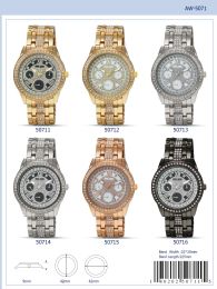 12 Wholesale Ladies Watch - 50711 assorted colors