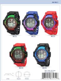 12 Wholesale Digital Watch - 86134 assorted colors
