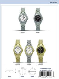 12 Wholesale Ladies Watch - 45902 assorted colors