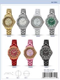 12 Wholesale Ladies Watch - 50641 assorted colors