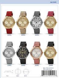 12 Wholesale Ladies Watch - 50498 assorted colors