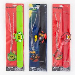 45 Pieces Angry Birds Necklace & Slap Bracelet Set - Toys & Games