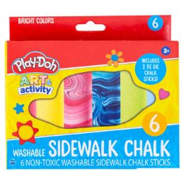 48 Wholesale Sidewalk Chalk 6ct Playdoh