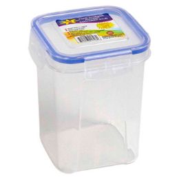 48 Bulk Food Storage Silicone Seal 33.8 Oz Square Tall Quick Lock 1000ml
