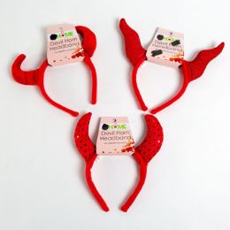 60 Wholesale Devil Horn Headband Assorted