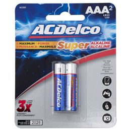 48 Pieces Batteries Aaa 2pk Alkaline Ac Delco On Blister Card - Batteries