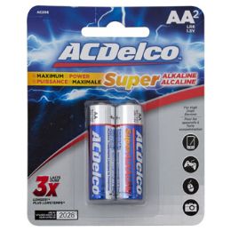 48 Pieces Batteries Aa 2pk Alkaline Ac Delco On Blister Card - Batteries