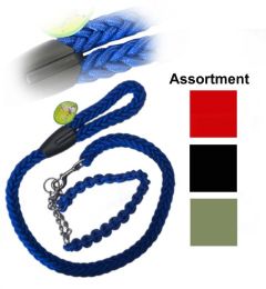36 Pieces Braided Dog Leash With Collar 120cm - Pet Collars and Leashes