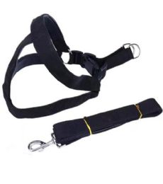 12 Pieces Xxl Harness And Leash 4.0x120 Black Color - Pet Collars and Leashes