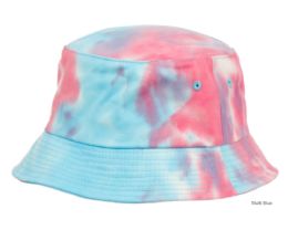 12 Pieces Tie Dye Multi Color Cotton Bucket Hats Multi Blue - Bucket Hats