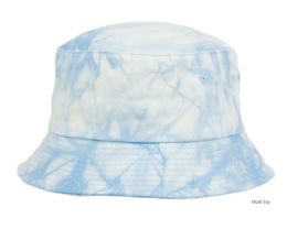 12 of Tie Dye Multi Color Cotton Bucket Hats Multi Sky