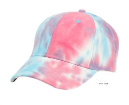 12 Pieces Tie Dye Multi Color Baseball Cap Multi Blue - Baseball Caps & Snap Backs
